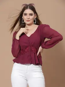 HOUSE OF KKARMA Georgette Styled Back Top