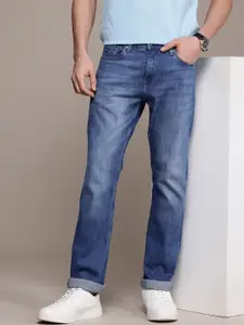 Nautica Men Straight Fit Low-Rise Light Fade Stretchable Jeans