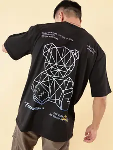 Rodzen Men Graphic Printed  Round Neck T-shirt