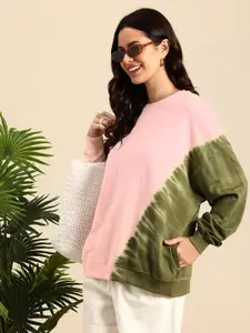 Mast & Harbour Tie & Dye Pure Cotton Sweatshirt