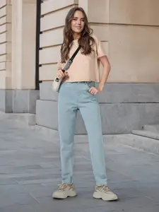 Flying Machine Women High-Rise Clean Look Stretchable Straight Fit Jeans