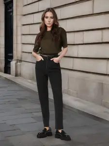 Flying Machine Women High-Rise Clean Look Stretchable Straight Fit Jeans