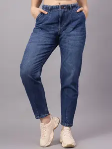 BAESD Women Comfort Mom Fit Mid-Rise Light Fade Jeans