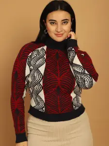 NoBarr Women Chevron Printed Pullover