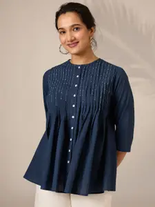 OKHAI Hand-Embroidered Cotton Shirt Style Top