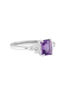HIFLYER JEWELS 925 Amethyst Studded Finger Ring