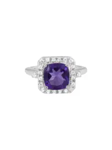 HIFLYER JEWELS 925 Amethyst Studded Finger Ring