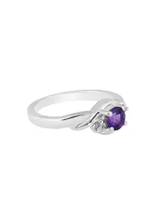 HIFLYER JEWELS Women Amethyst Studded Finger Ring