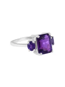 HIFLYER JEWELS 925 Amethyst Studded Finger Ring
