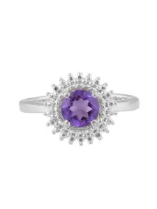 HIFLYER JEWELS  925 Amethyst Studded Finger Ring