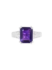 HIFLYER JEWELS Women Amethyst Studded Finger Ring