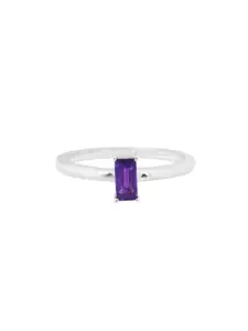 HIFLYER JEWELS Women Amethyst Studded Finger Ring