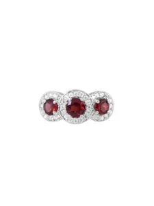 HIFLYER JEWELS 925 Garnet Studded Finger Ring