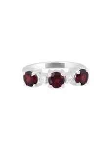 HIFLYER JEWELS 925 Sterling Silver Stone-Studded Finger Ring