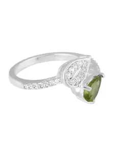HIFLYER JEWELS 925 Sterling Silver Stone-Studded Finger Ring