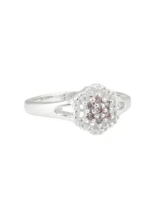 HIFLYER JEWELS 925 Sterling Silver Stone-Studded Finger Ring