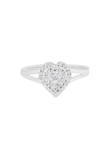 HIFLYER JEWELS 925 Sterling Silver Stone-Studded Finger Ring