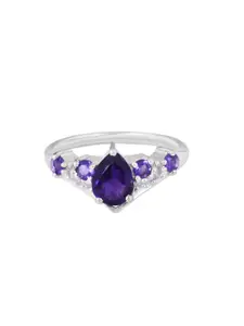 HIFLYER JEWELS  925 Amethyst Studded Finger Ring