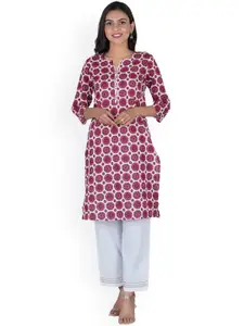 BAESD Women Ethnic Motifs Printed Straight Kurta