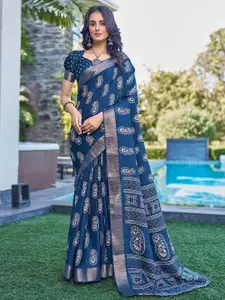 Satrani Paisley Zari Silk Blend Saree