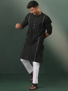 VASTRAMAY Geometric Printed Straight  Kurta With Pyjama