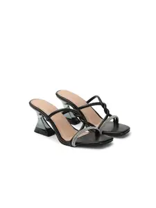 madam glorious Embellished Block Heel Sandals