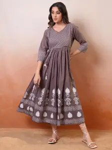Vishudh Ethnic Motifs Print Maxi Dress