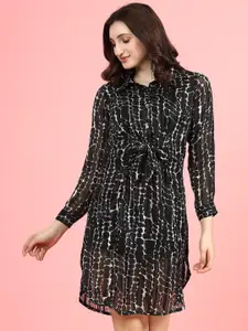 plusS Women Print Shirt Dress