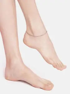 Zavya 925 Pure Silver Rhodium-Plated Anklet