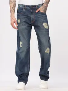 WROGN Men Comfort Mildly Distressed Mid-Rise Light Fade Jeans