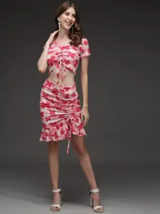 TANDUL Printed Straight Above Knee Skirt