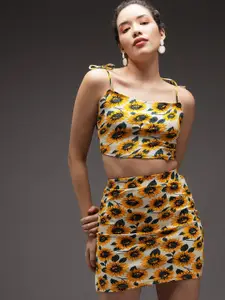 TANDUL Women Floral Print Sheath Mini Dress