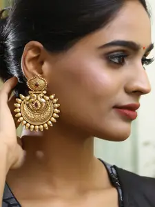 Adwitiya Collection Women Classic Chandbalis Earrings