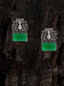 Adwitiya Collection Silver-Plated Classic Studs Earrings
