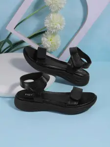 Metro Women Double Strap Open Toe Flats