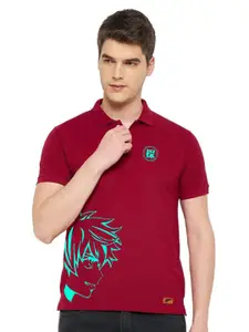 Polo Plus Men Printed Polo Collar T-shirt