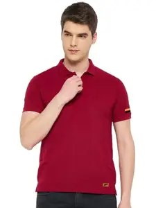 Polo Plus Men Solid Polo Collar T-shirt