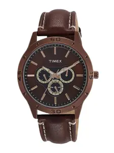 Timex Men Dial & Leather Straps Analogue Watch TW000U914