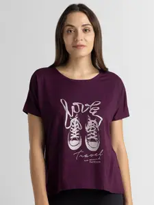 Van Heusen Women Athleisure Printed Moisture Wicking T-shirt