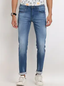 Turtle Men Narrow Tapered Fit Heavy Fade Stretchable Jeans