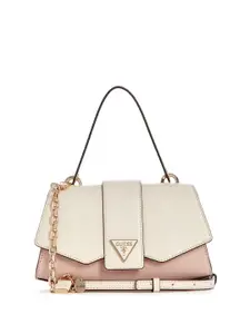 GUESS Women Solid PU Structured Satchel