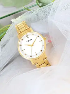 Sandy D Carter Women Patterned Dial & Straps Analogue Watch Sandy D Carter-164-GD