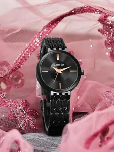 Sandy D Carter Women Round Dial Bracelet Style Analogue Watch Sandy D Carter-137-BK