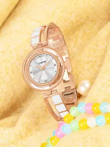 Sandy D Carter Women Mother of Pearl Dial & Straps Analogue Watch Sandy D Carter-200-WH