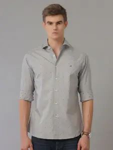 Aldeno Comfort Textured  Printed Cotton Casual Shirt