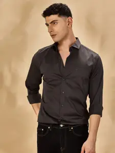 Aldeno Men Solid Slim Fit Opaque Casual Shirt