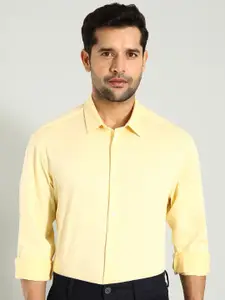 Indian Terrain Spread Collar Long Sleeves Classic Slim Fit Cotton Formal Shirt
