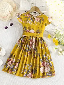 StyleCast x Revolte Floral Print Fit & Flare Dress