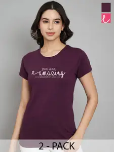 Trend Level Women Typography 2 Printed Applique T-shirt