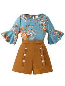 StyleCast x Revolte Girls Floral Printed Top and Shorts Set